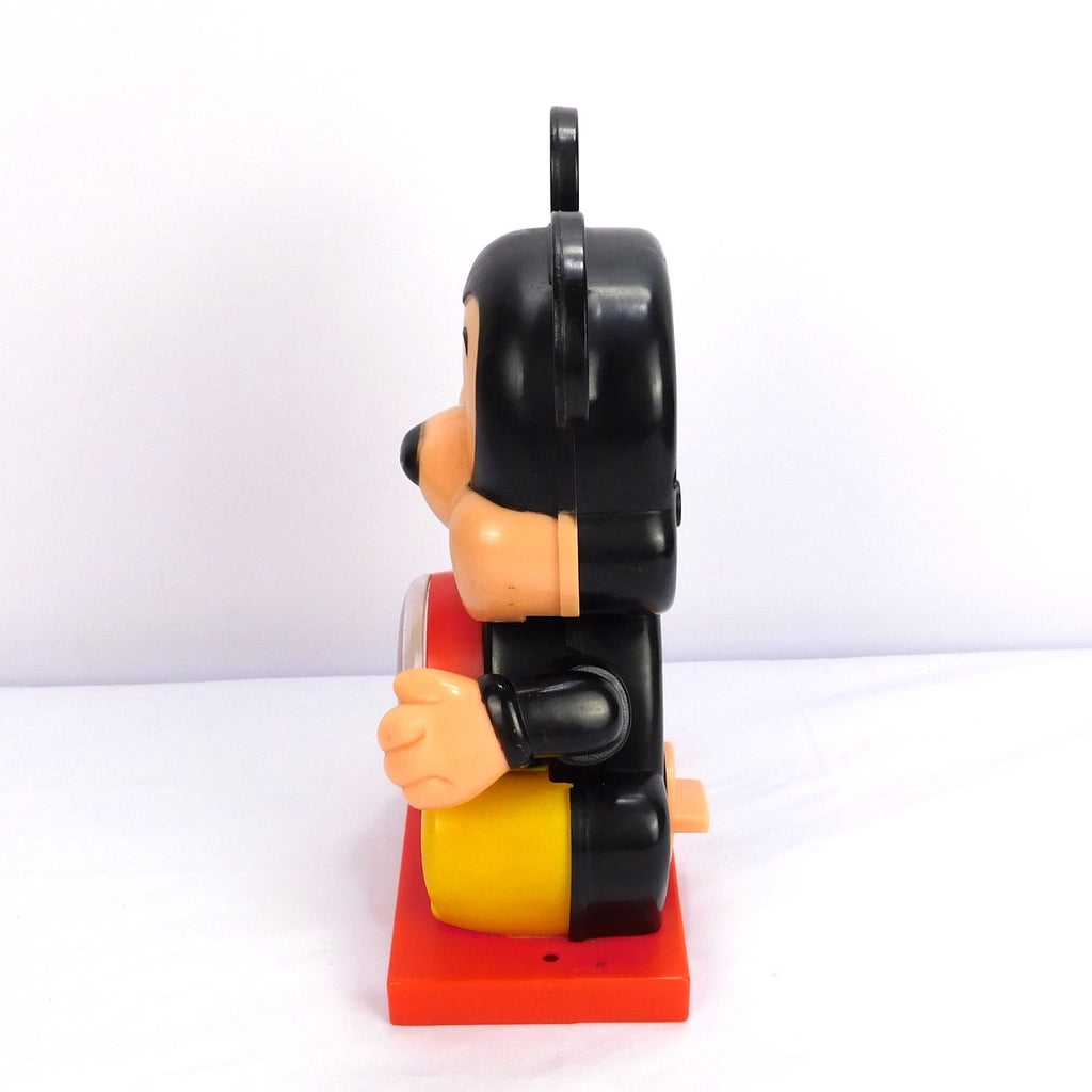 Vintage Illco Walt Disney Mickey Mouse Wind Up Clock Toy Non Working For Display