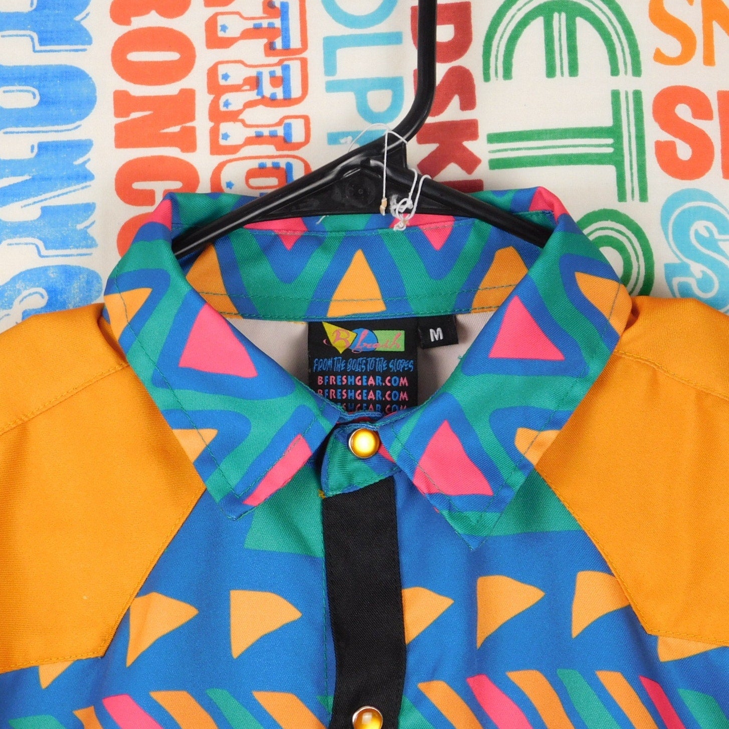 B Fresh Gear "The Jazzy J" Pearl Snap Collared Shirt - Size M