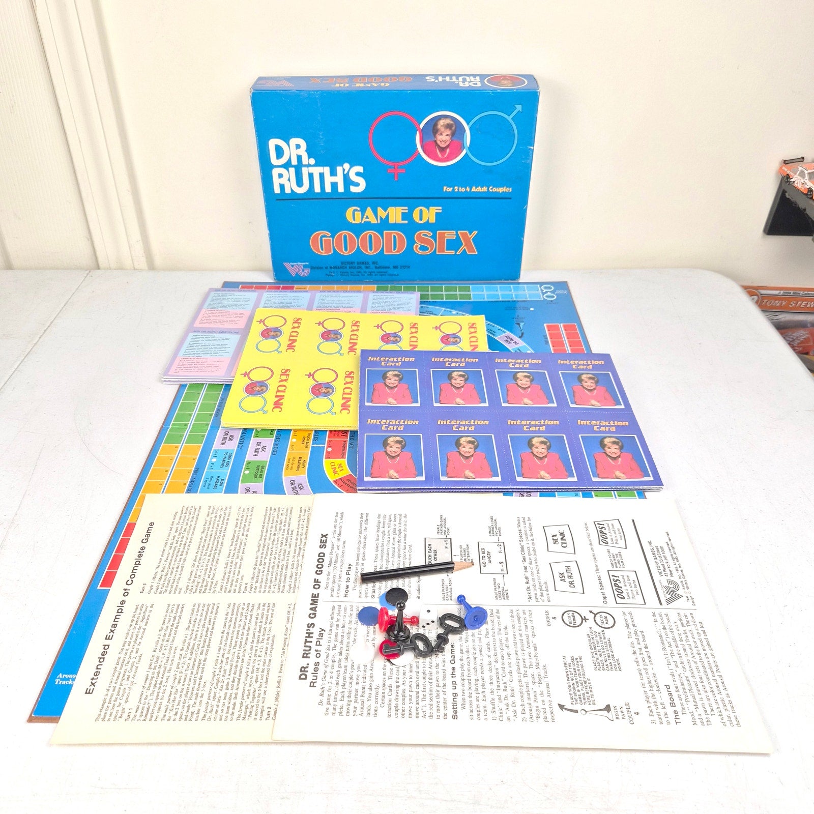 Dr. Ruth's Game Of Sex Board Game New Open Box Uncut Cards Complete 1985 Vintage