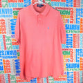Polo By Ralph Lauren Polo Shirt Size L Salmon Pink Blue Pony Vintage 90s