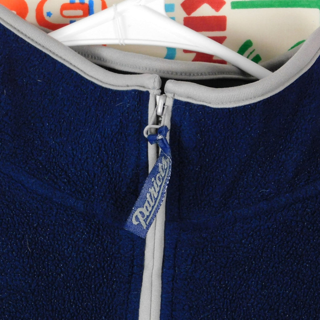 Y2K New England Patriots 1/4 Zip Spellout Fleece - Size L