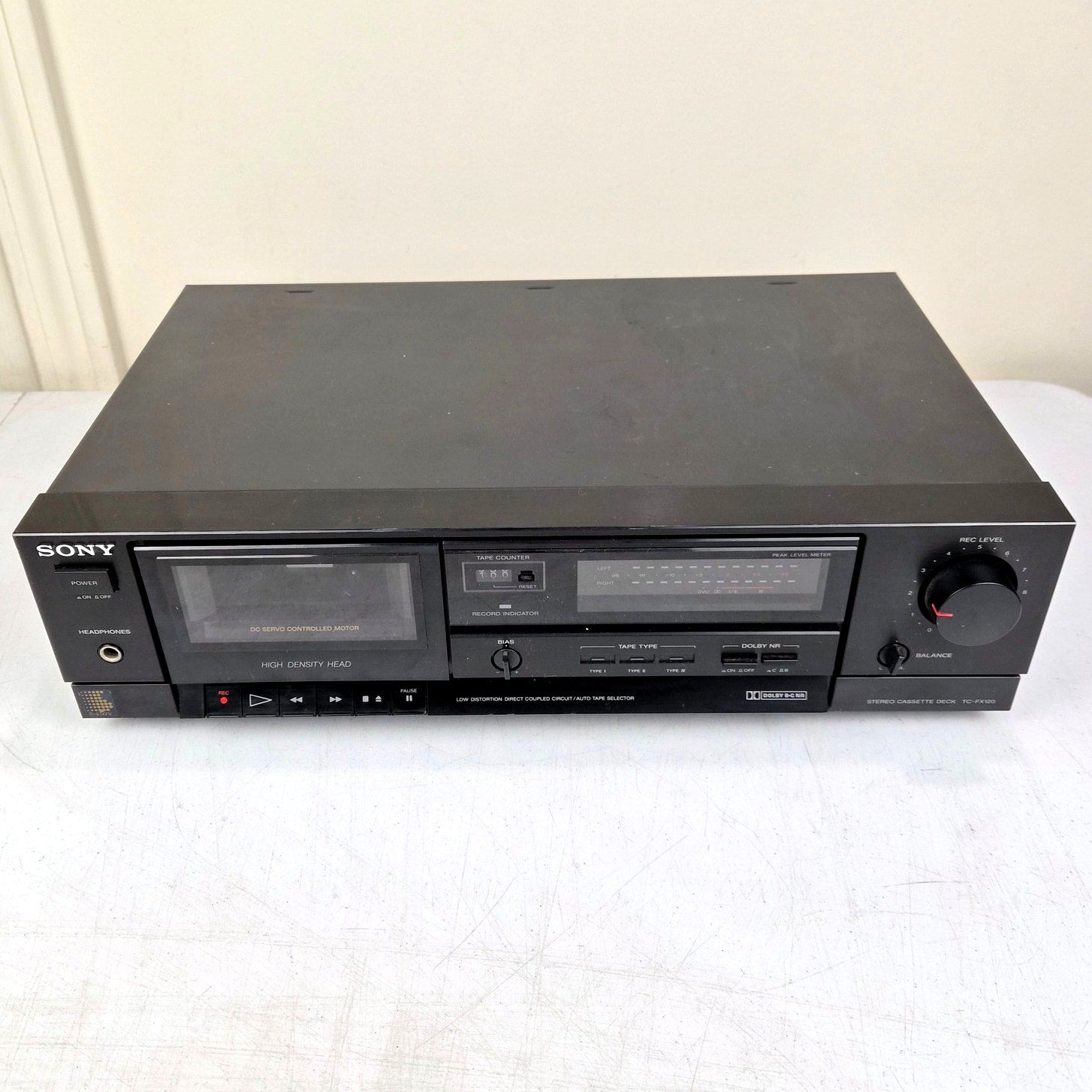 Sony TC-FX120 Cassette Deck Tested Working New Belts Serviced 90s Retro Vintage