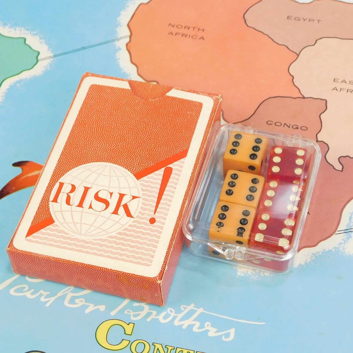 Vintage 1959 Parker Brothers Risk Continental Game Complete CIB Board Game