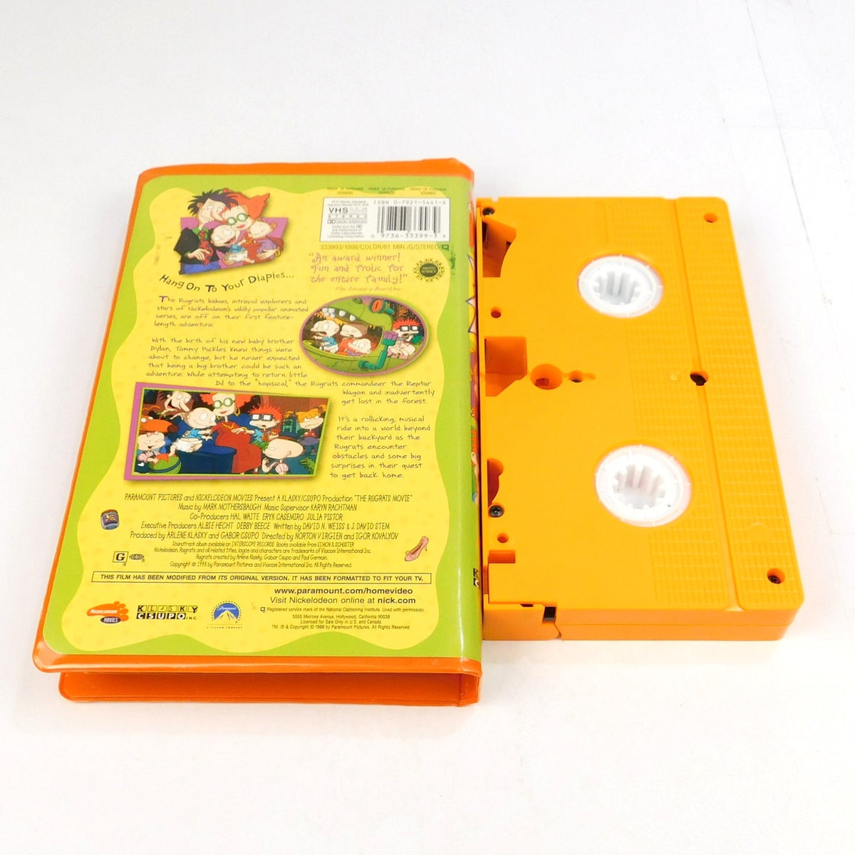 The Rugrats Movie VHS 1998 Tested Orange Cassette Clam Shell Nickelodeon