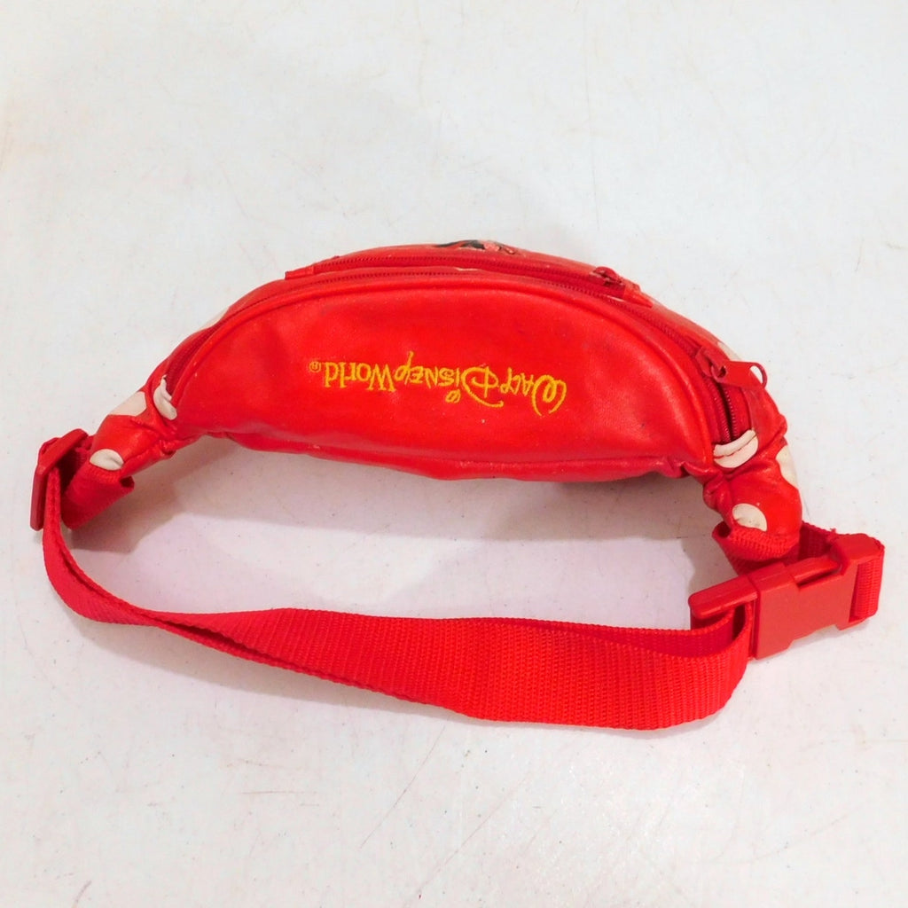 Vintage Walt Disney World Kids Minnie Mouse Belt Bag Fanny Pack Faux Leather