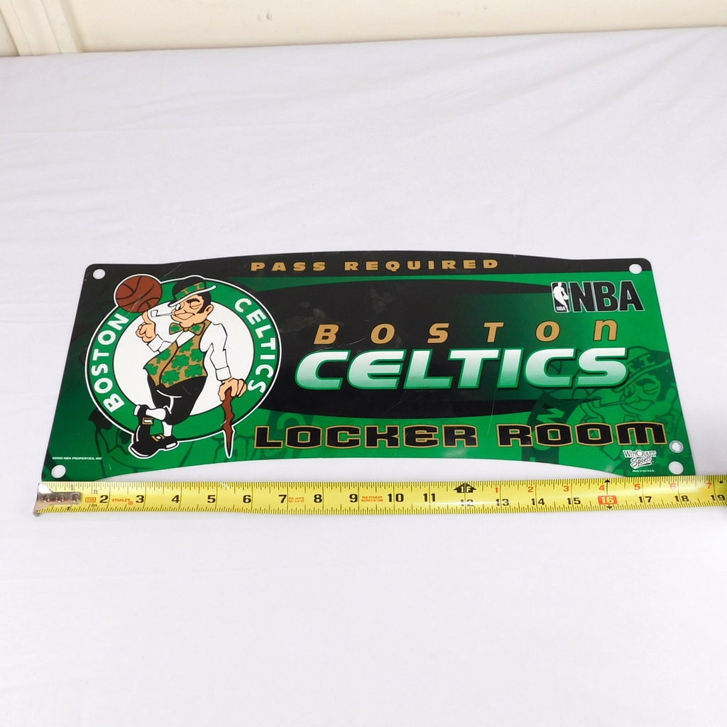 Boston Celtics Locker Room Sign 2005 Wincraft Plastic Wall Mount 18.5x8