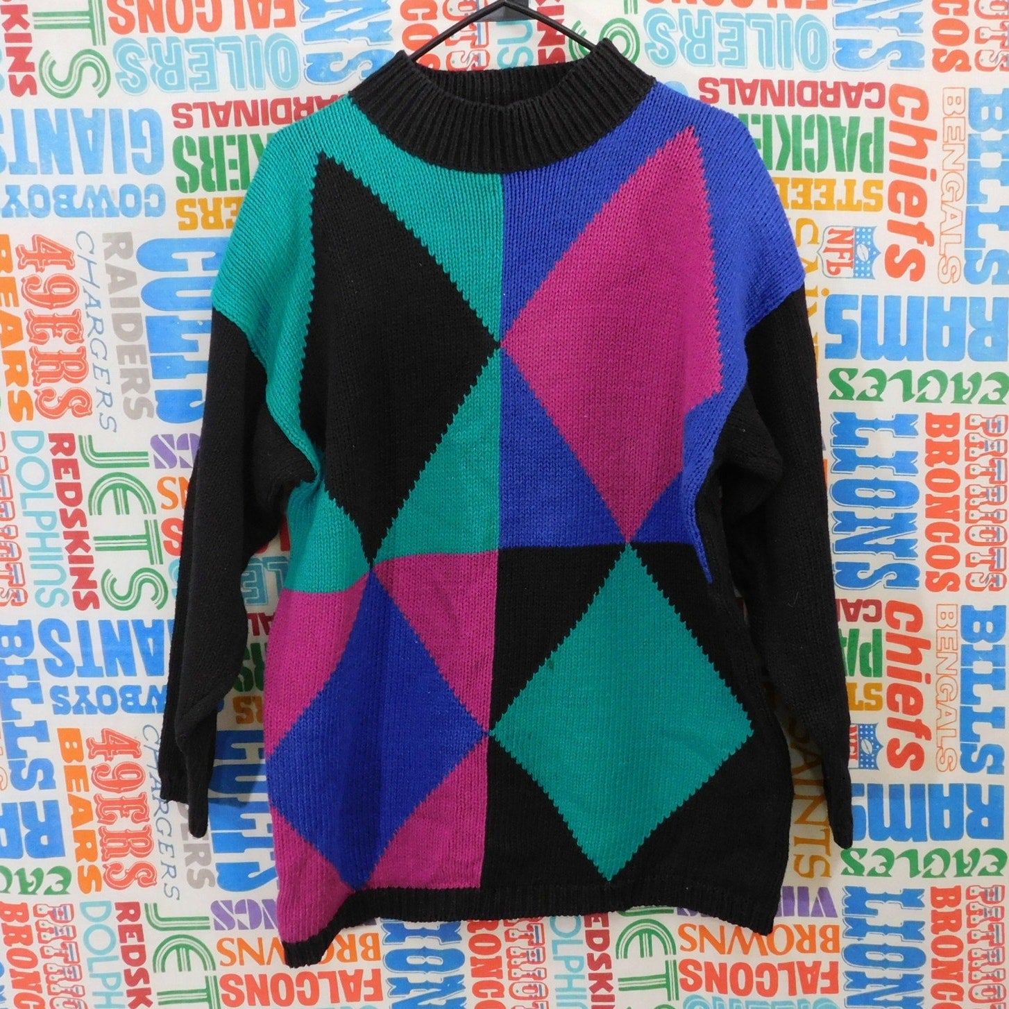 80s Karen Scott Mock Neck Sweater - Size M