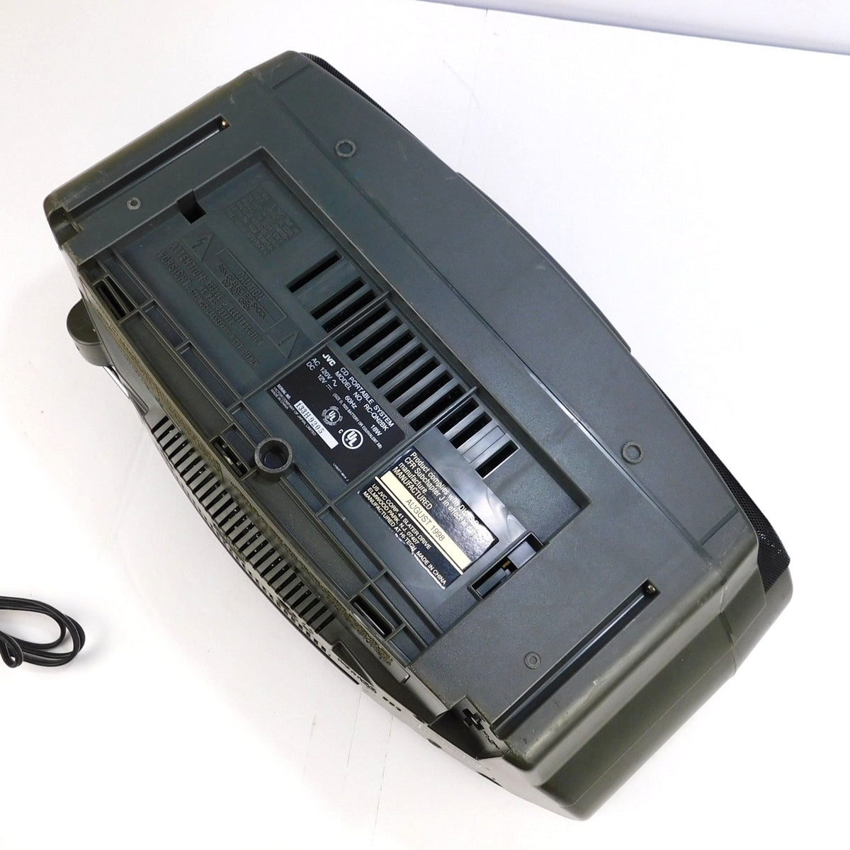 Vintage JVC RC-QN25BK CD Cassette Boombox AM FM Radio Tested 1998