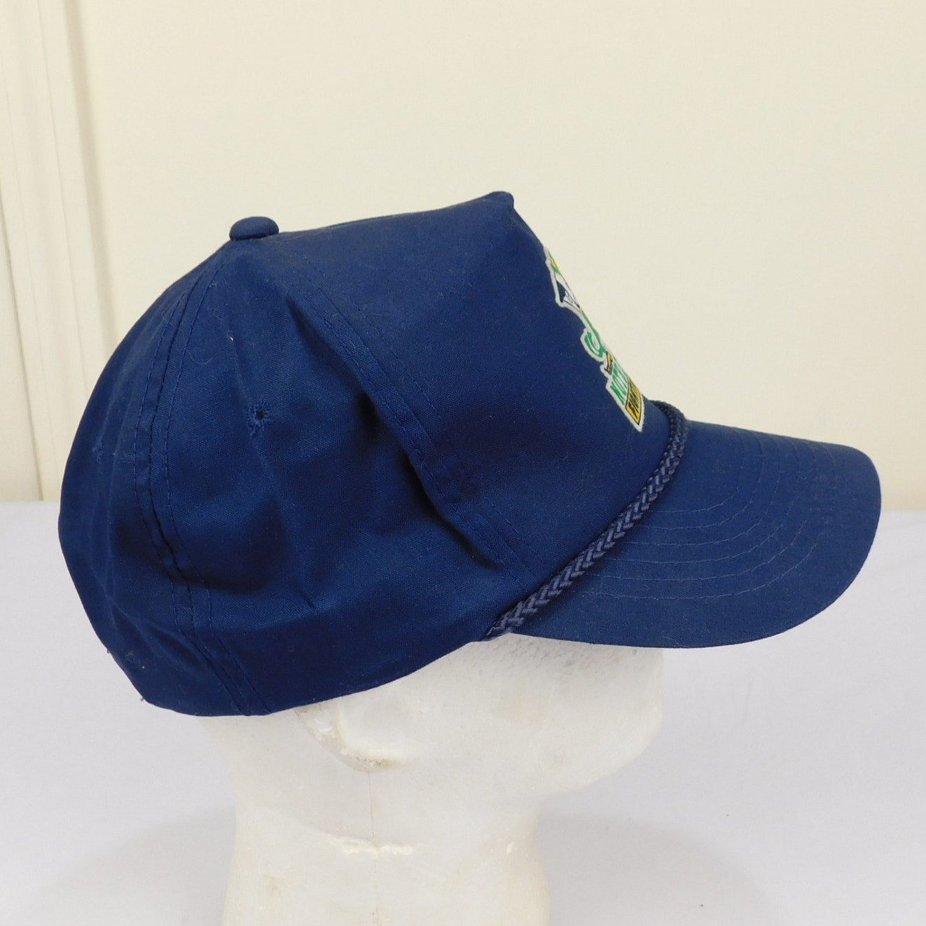 80s Notre Dame Fightin' Irish Rope Brim Snapback Hat - Adjustable