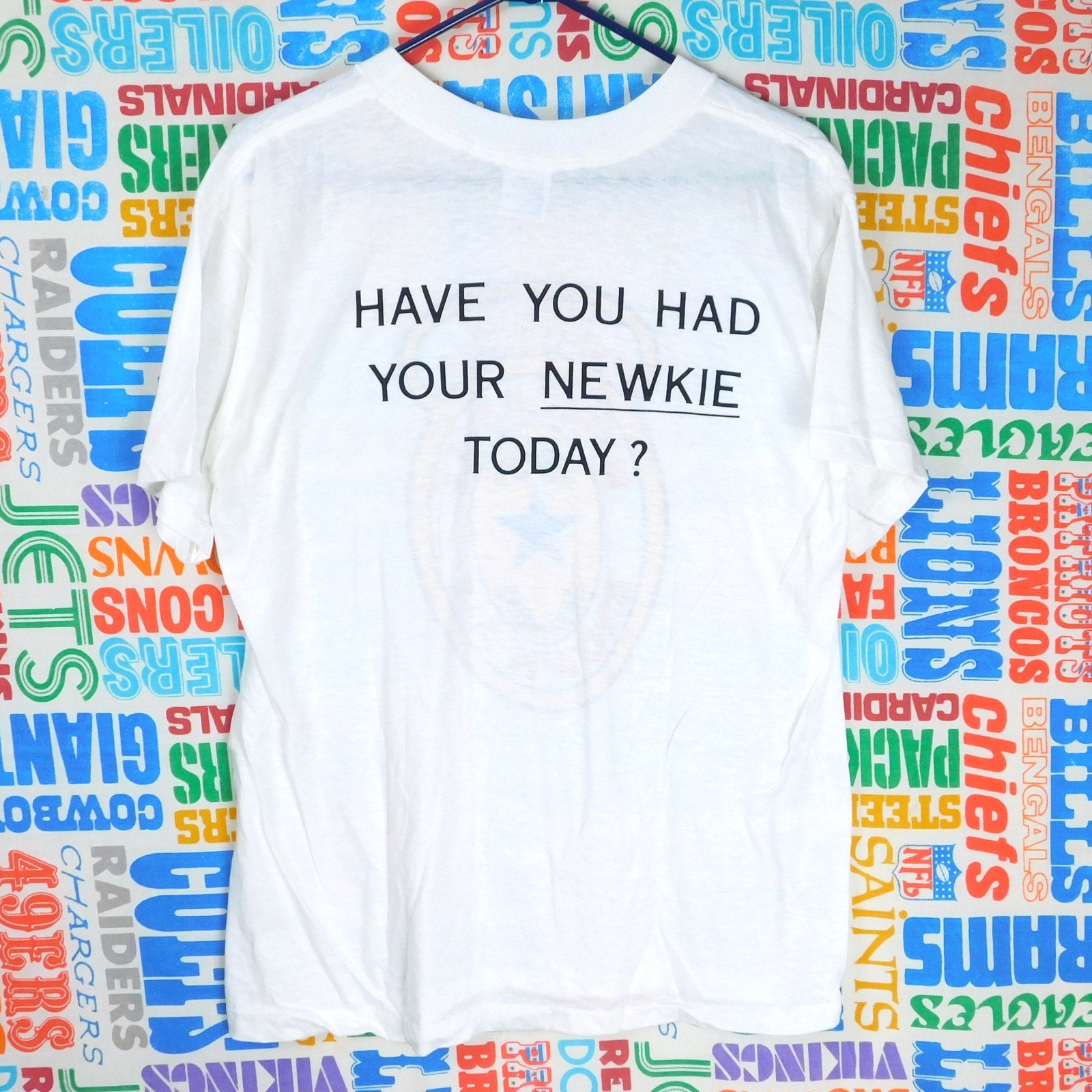80s Newcastle Brown Ale T Shirt - "Have You Had Your Newkie Today?" - Size XL
