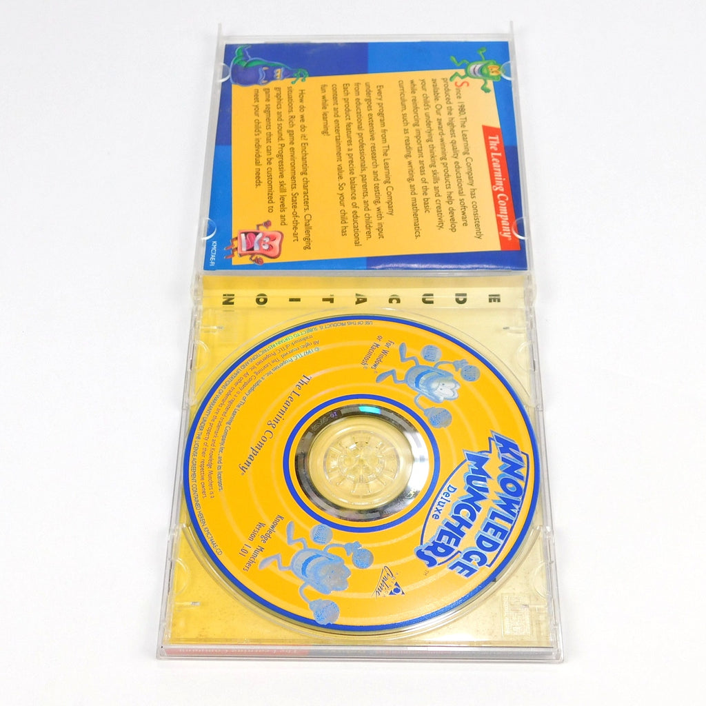 Knowledge Munchers Deluxe PC CD ROM Game Tested Complete In Jewel Case 1997 TLC