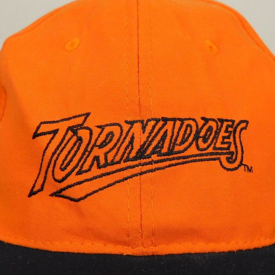 Vintage Worcester Tornadoes Hat Defunct Minor League Baseball Orange Black
