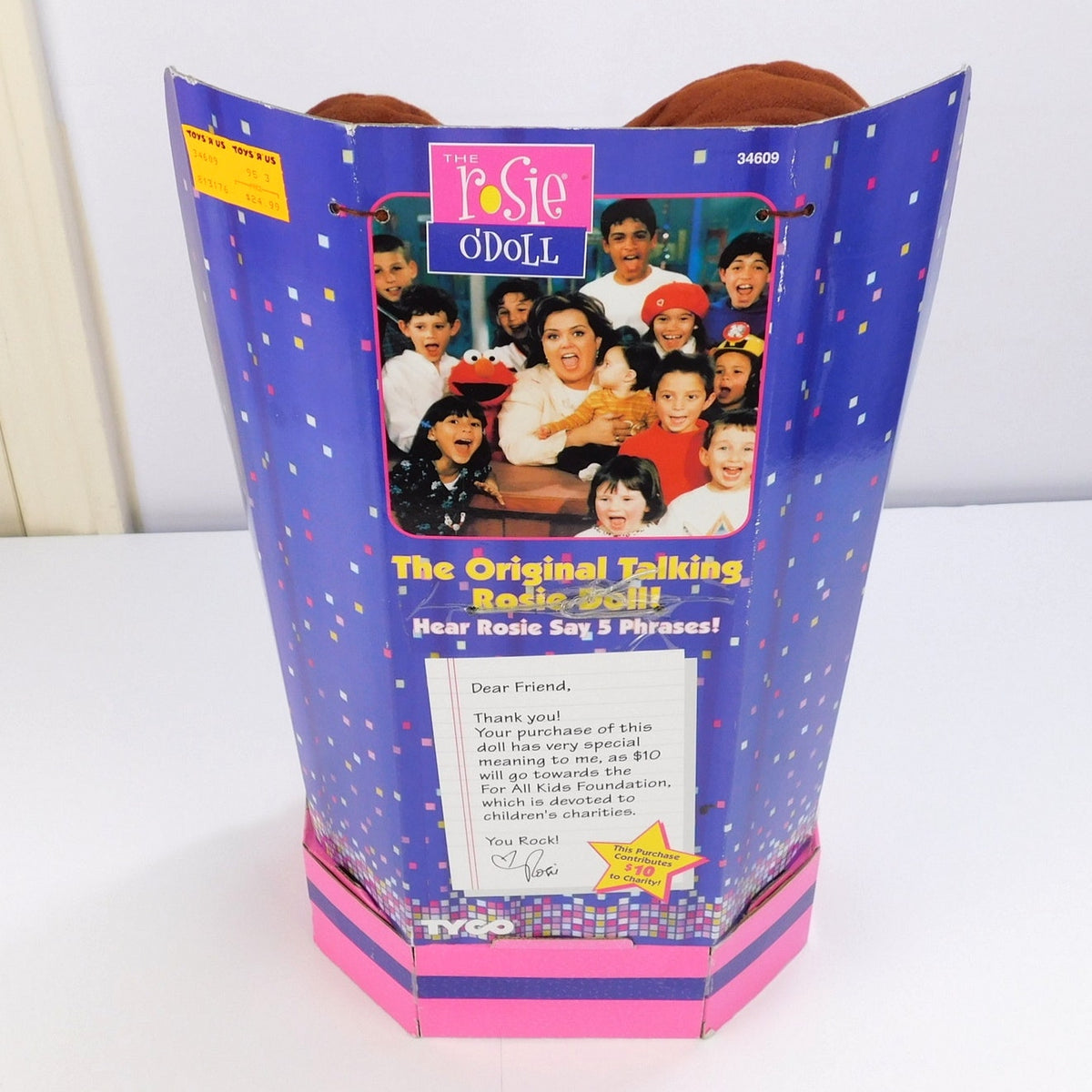 Vintage 1997 Tyco Rosie O'Doll Rosie O'Donnell Talking Doll In Box Toys R Us