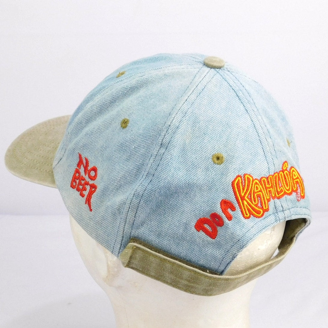 90s Kahlua No Beer Denim Strapback Hat - Adjustable