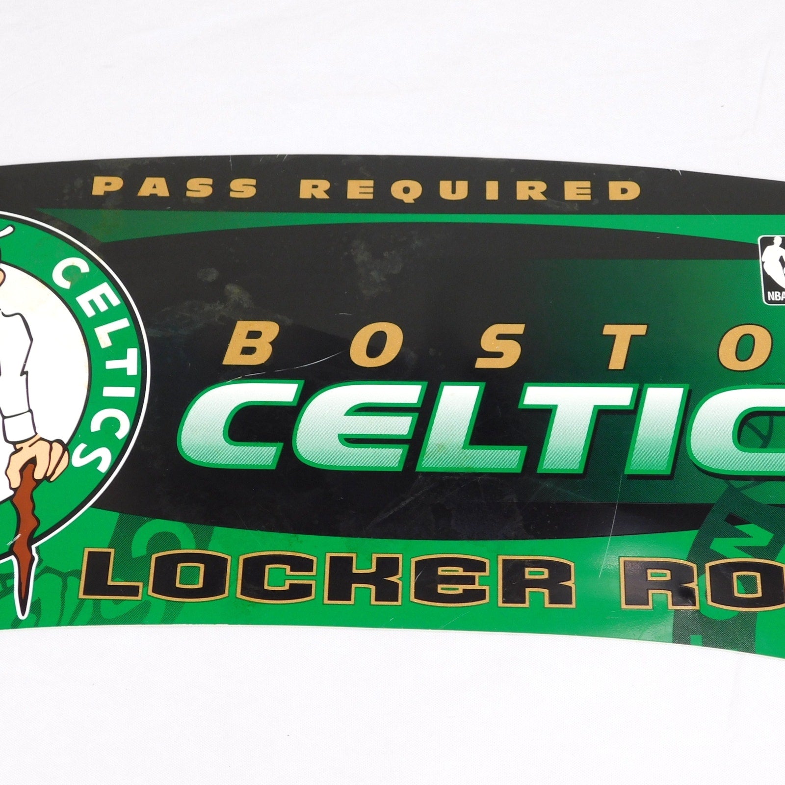 Boston Celtics Locker Room Sign 2005 Wincraft Plastic Wall Mount 18.5x8