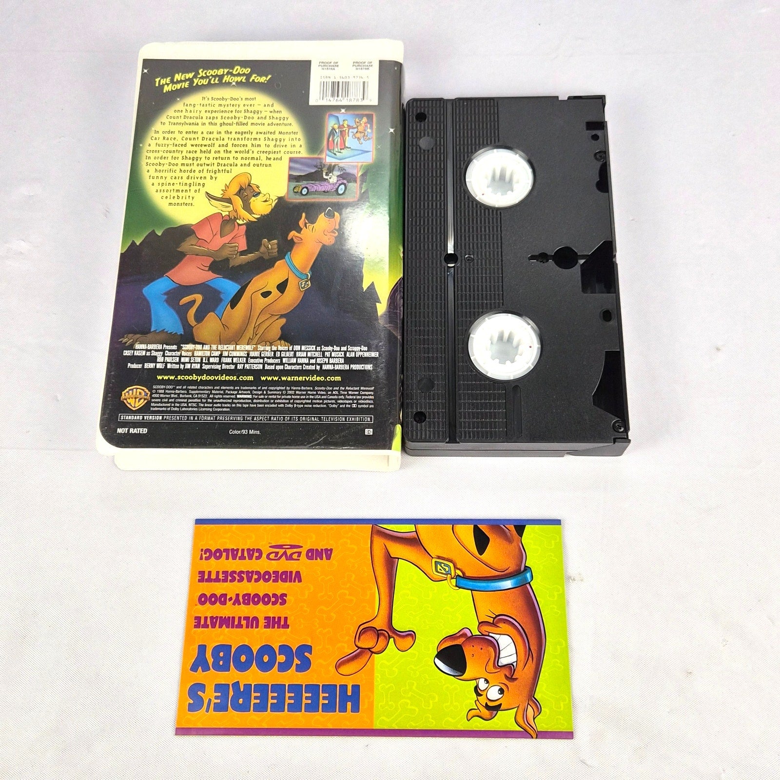 Scooby Doo And The Reluctant Werewolf VHS Tested Clamshell 2002 Warner Bros