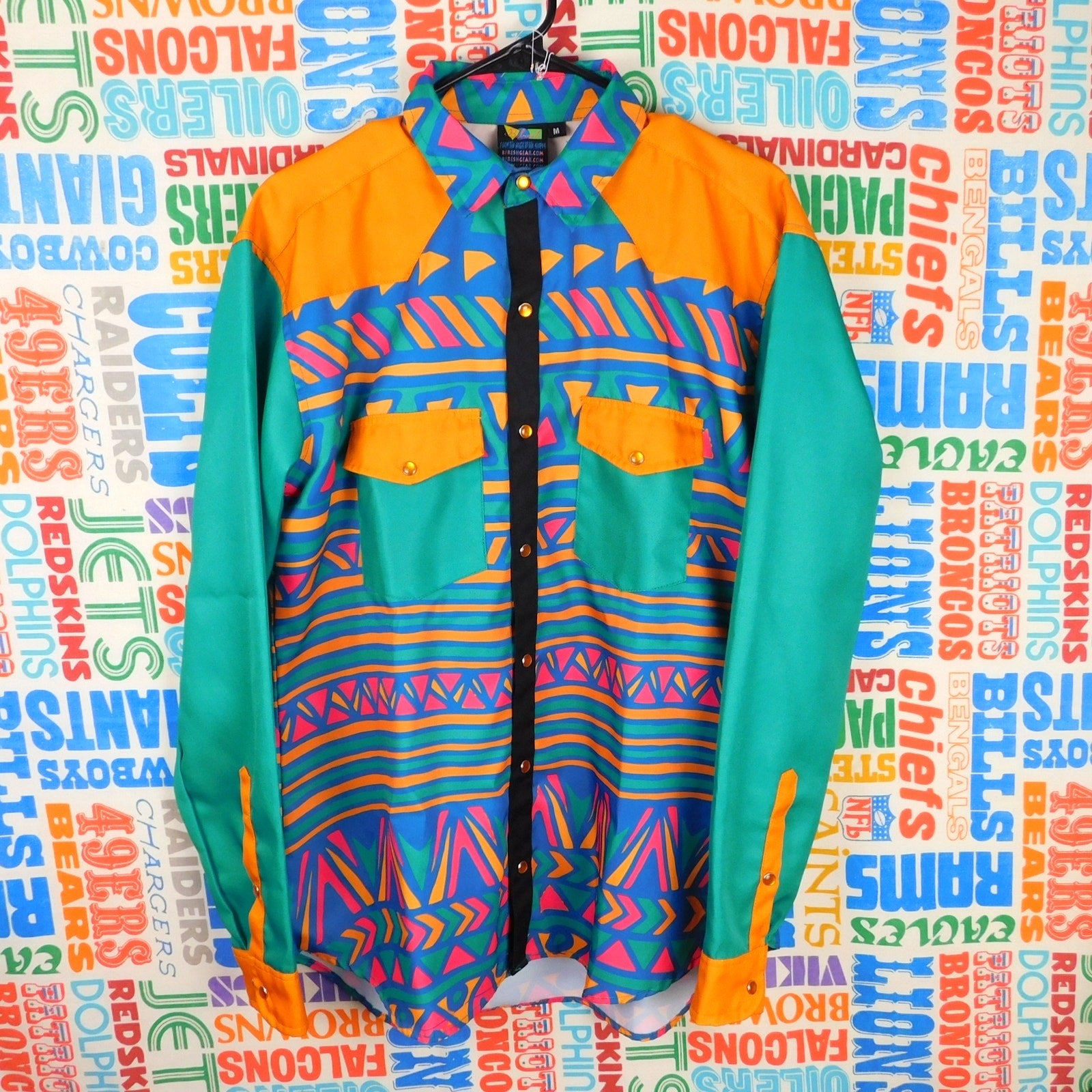 B Fresh Gear "The Jazzy J" Pearl Snap Collared Shirt - Size M