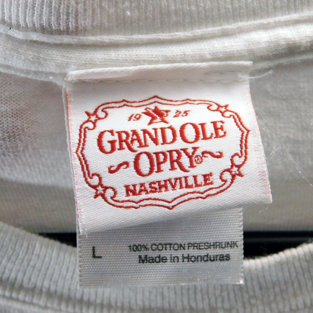Nashville Grand Ole Opry Spellout T Shirt Size L White Graphic Tee Country TN