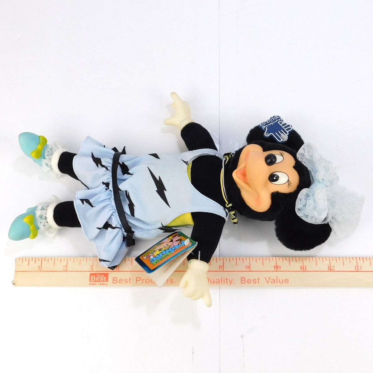 Vintage 1986 Disney Totally Minnie Mouse Applause Doll Blue Lightning Dress Tags