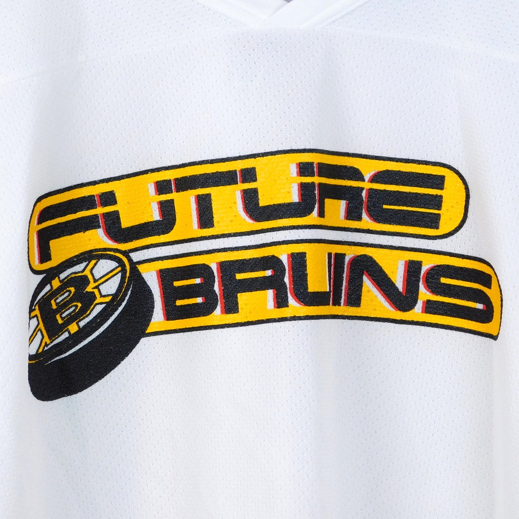 Vintage CCM Future Bruins Boston Bruins Hockey Jersey Size XL White Screen Print