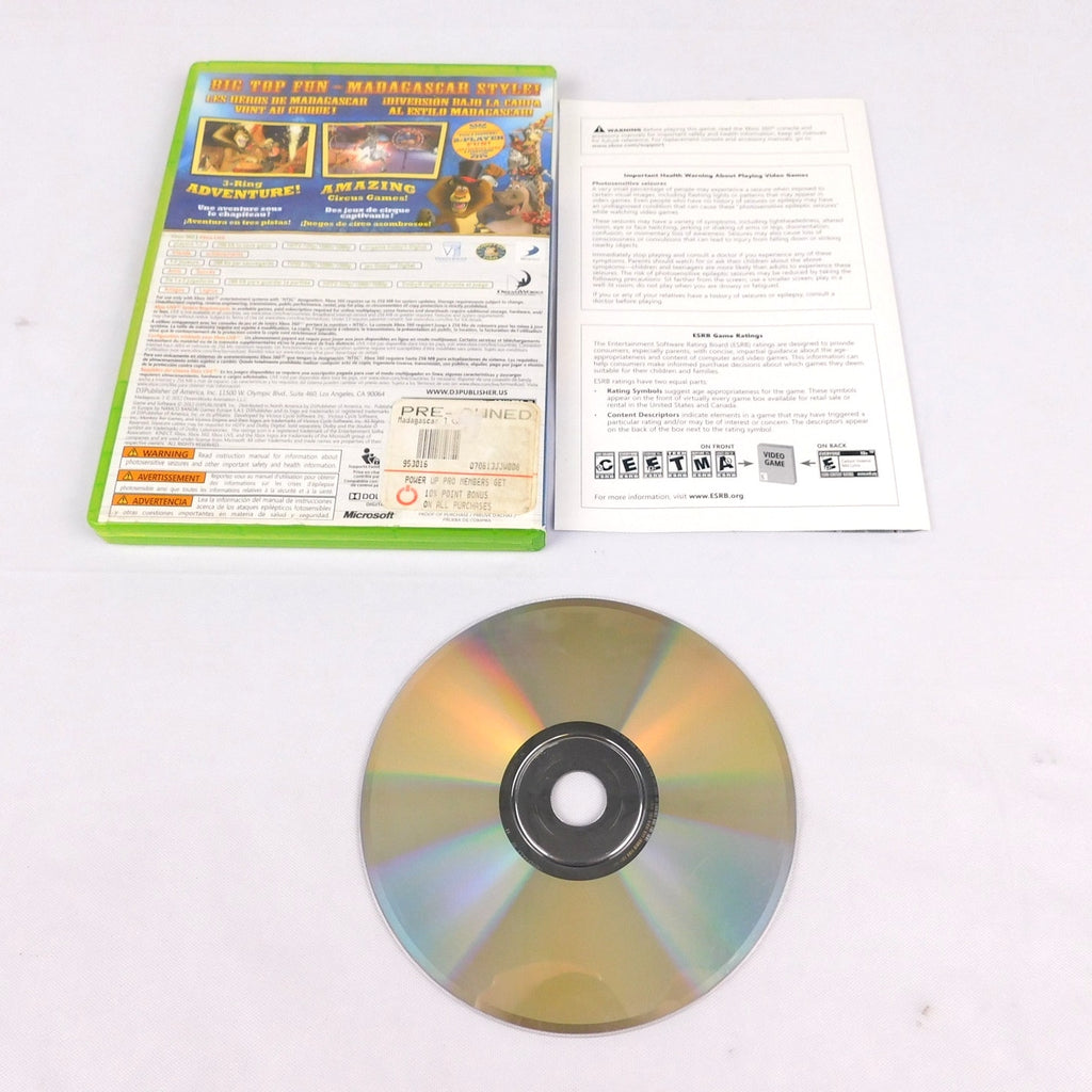 Madagascar 3 The Video Game Microsoft Xbox 360 Tested Working No Manual 2012