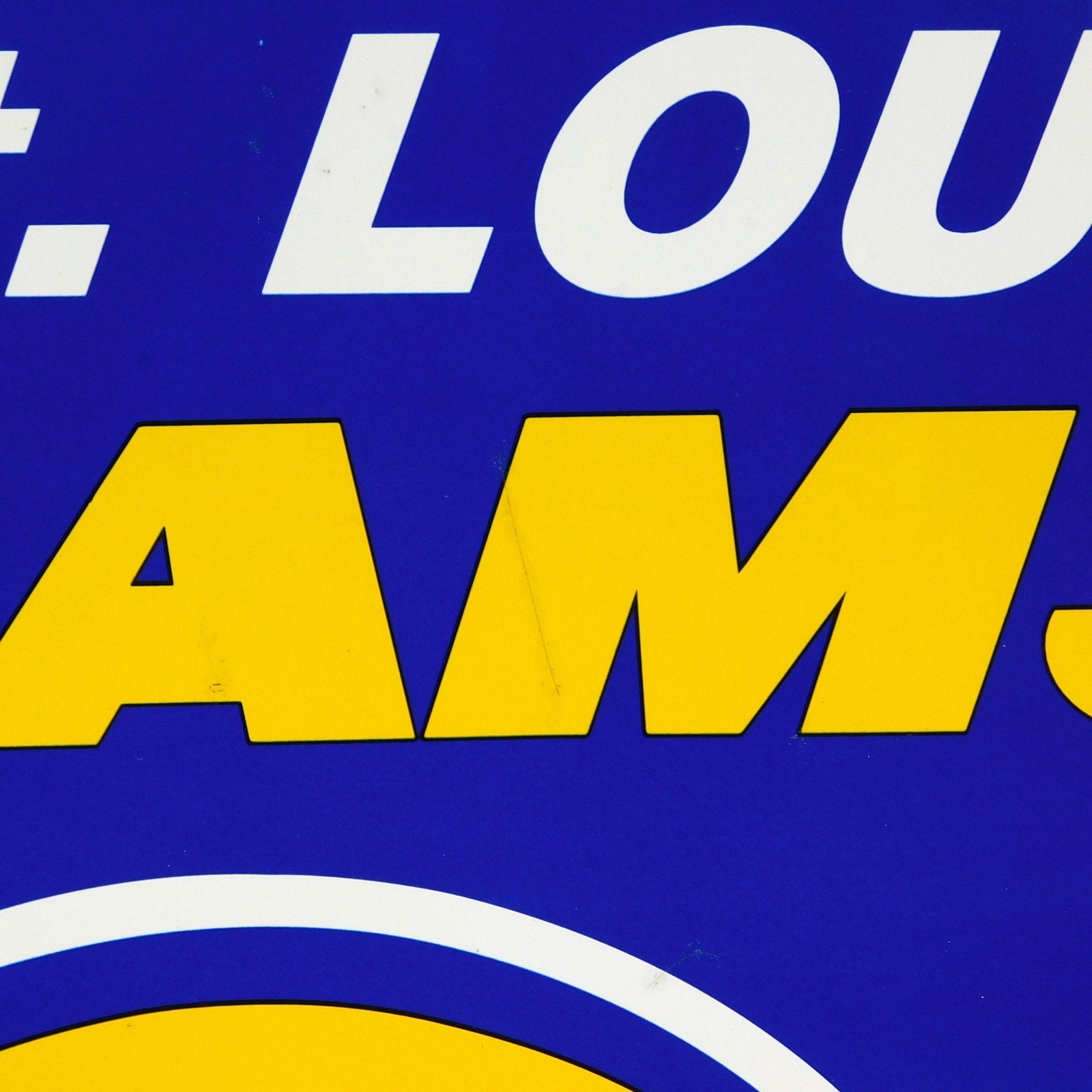 Vintage St Louis Rams Bar Sign 1995 Blue Yellow Cleaned 19x14 Early STL Era