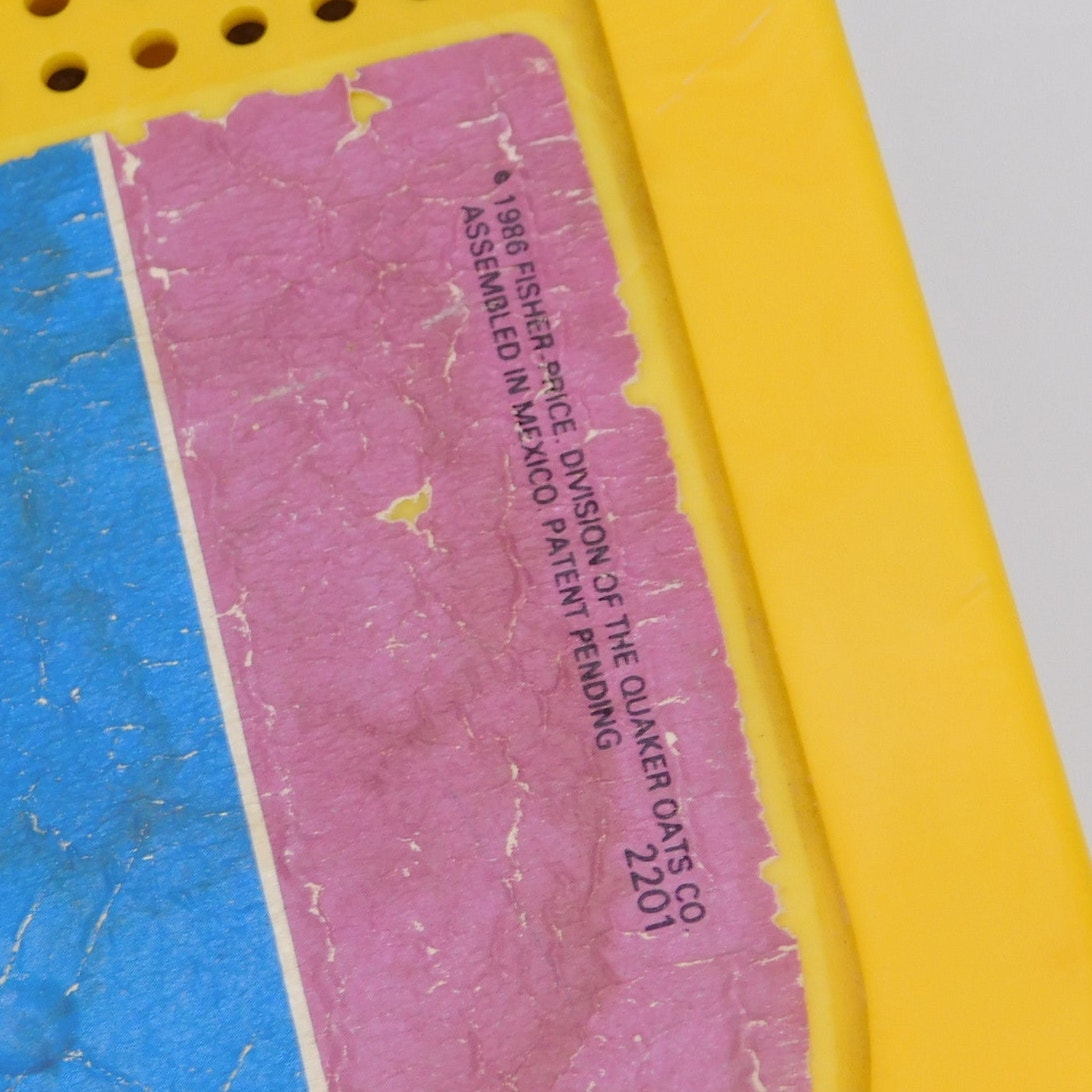 Vintage Fisher Price Grand Piano 1986 Yellow Rainbow Keys 2201 Tested