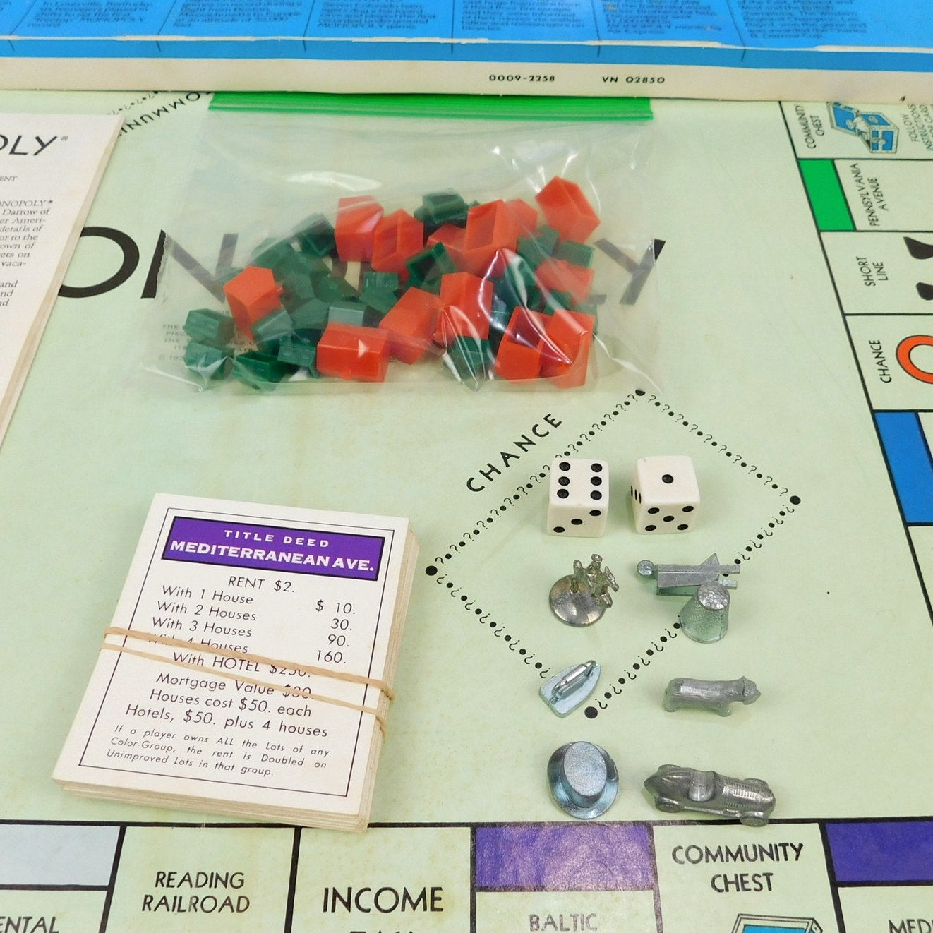 Vintage Monopoly Board Game 1974 Complete In Box Parker Brothers