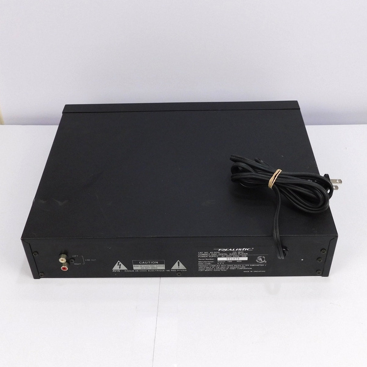 Realistic CD-1600 Player Single Disc Fully Tested New Drive Belt Vintage 1989