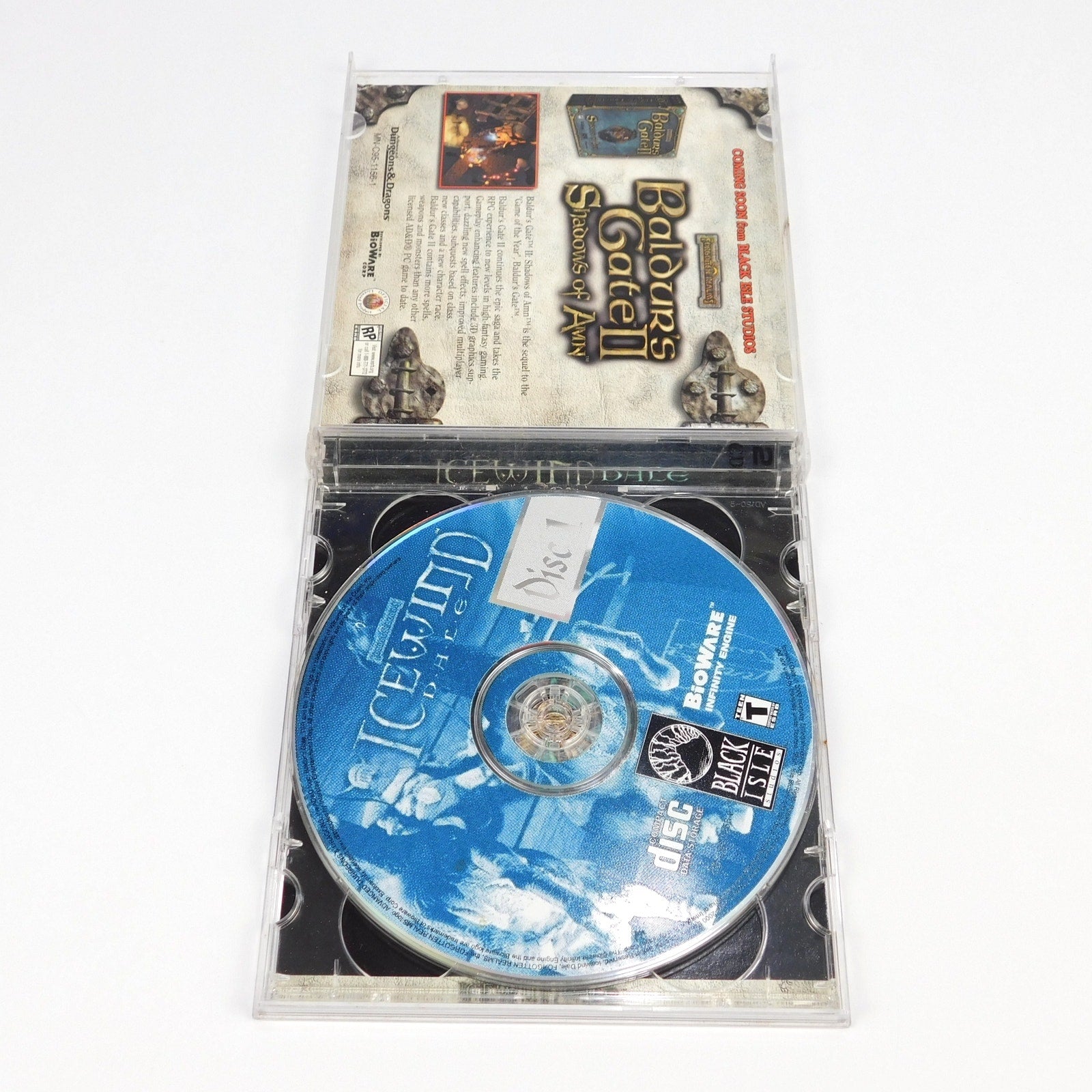 Icewind Dale PC CD ROM 2 Disc Black Isle BioWare D&D Windows RPG Jewel Case 2000