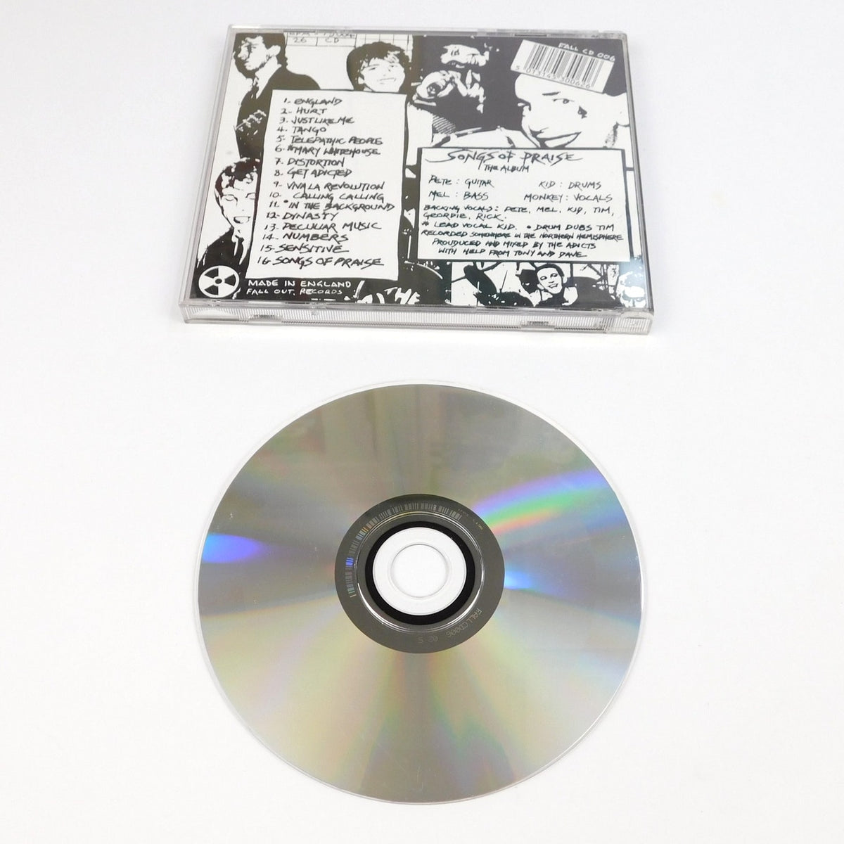 The Adicts Songs of Praise CD 1993 Fall Out FALL CD 006 UK Punk Rock