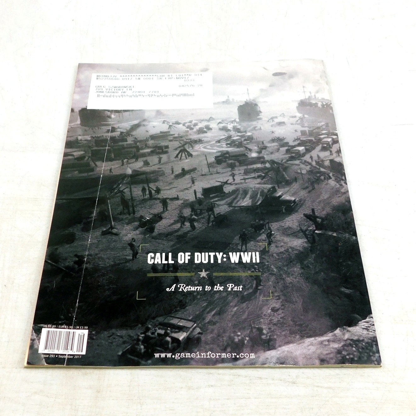 Game Informer Magazine Issue 293 September 2017 Call Of Duty WWII Retro Cover