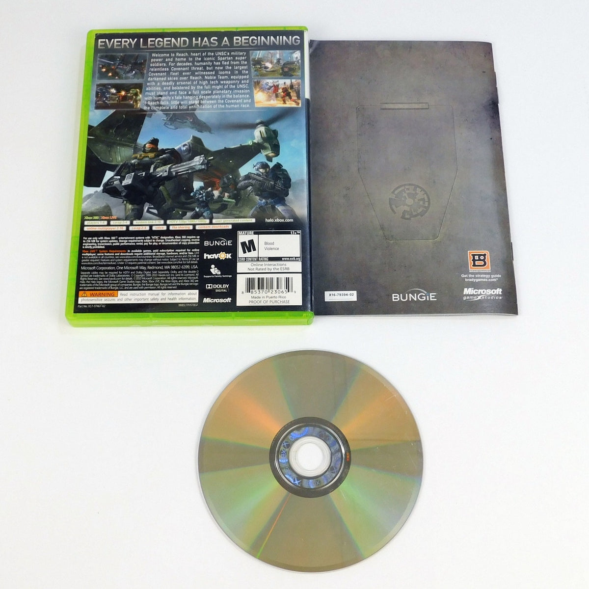 Halo Reach Xbox 360 2010 Complete CIB Manual Tested Working Bungie Microsoft