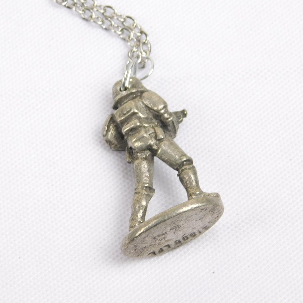 Vintage Stormtrooper Necklace Star Wars Monopoly Game Piece Sterling Silver 1996