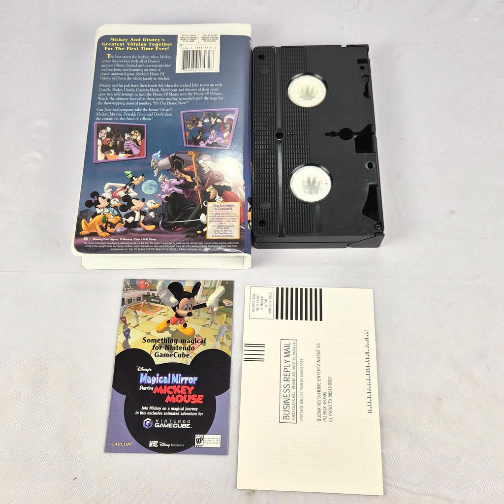 Mickey's House Of Villains VHS 2002 Tested Disney Clamshell w/ Inserts