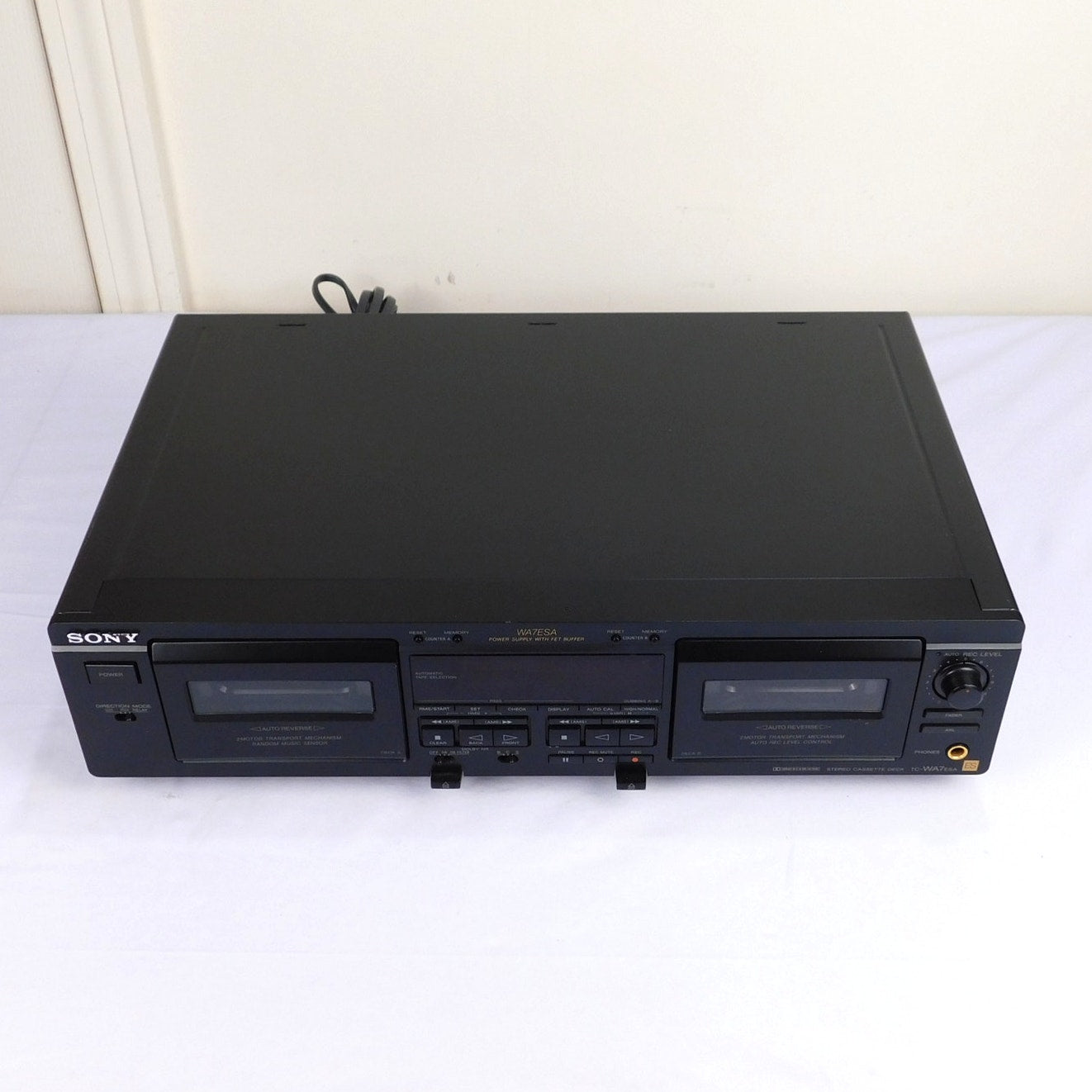 Sony TC-WA7ESA Dual Cassette Deck Tested Serviced Dolby B,C,S 1996