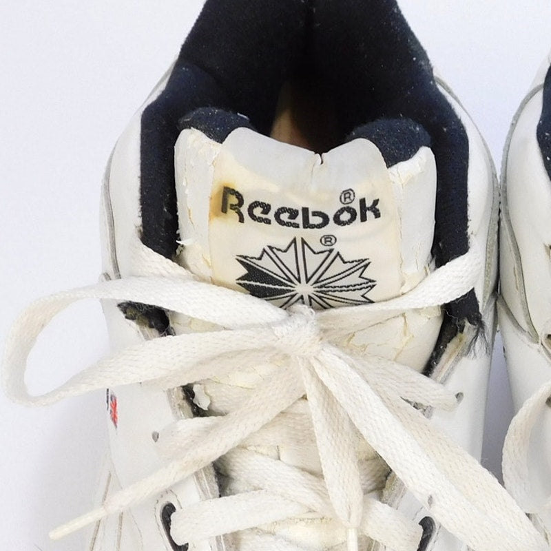 Vintage Reebok 4-R8250 White Black Mid Top Sneakers Mens Size 10 Basketball 90s