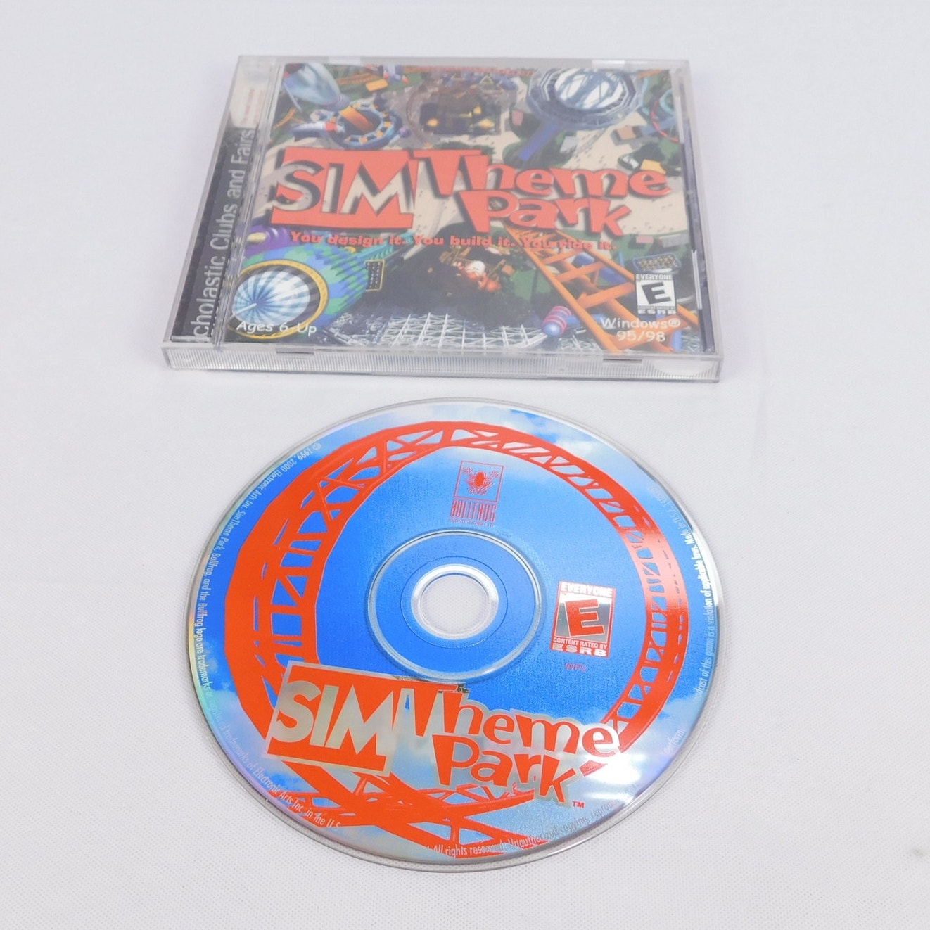 Sim Theme Park PC Big Box Complete CIB Windows 95 98 EA Bullfrog 1999