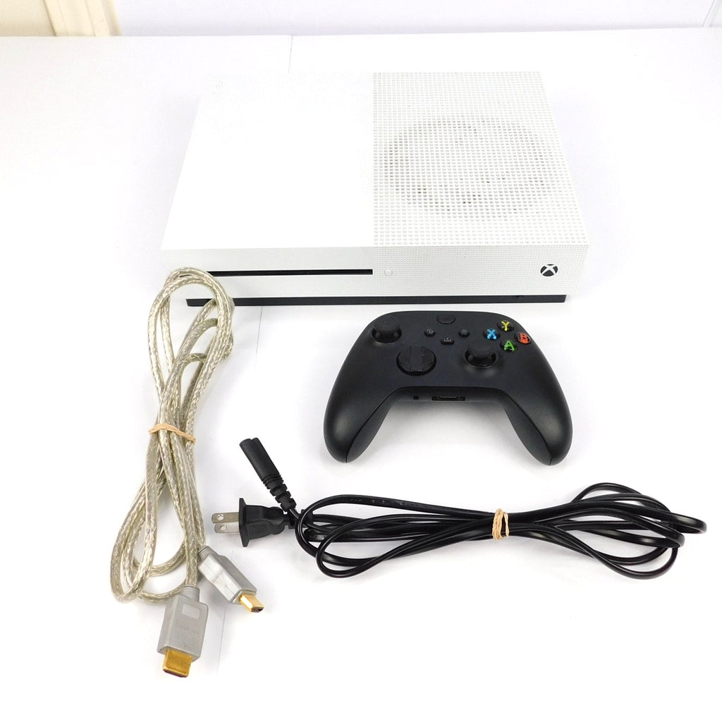 Microsoft Xbox One S 500GB White Console Bundle w/ Controller Cords Tested