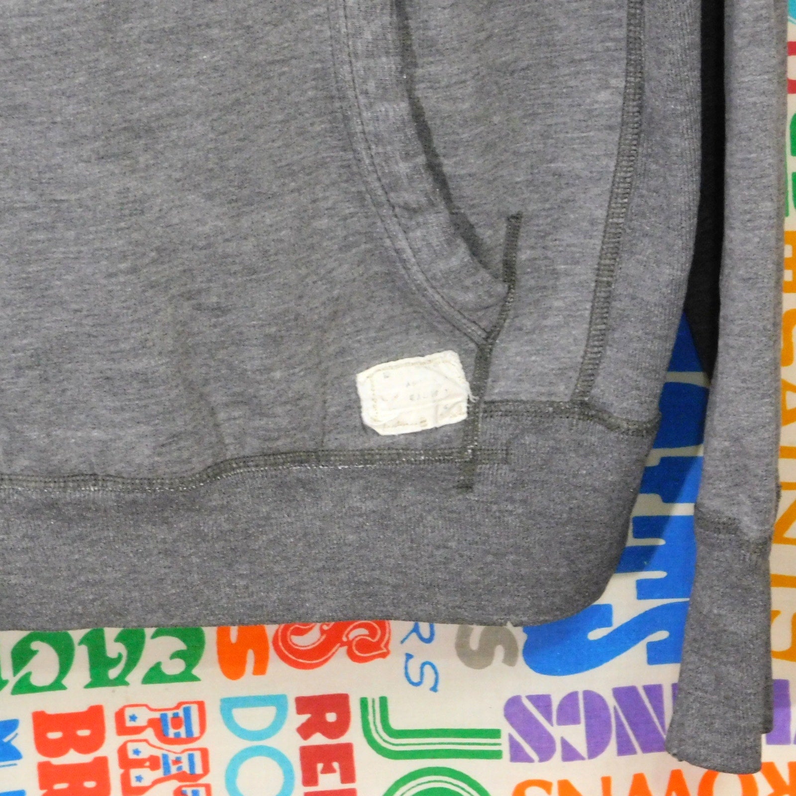 Y2K American Eagle Hoodie Size M Gray Green Pullover