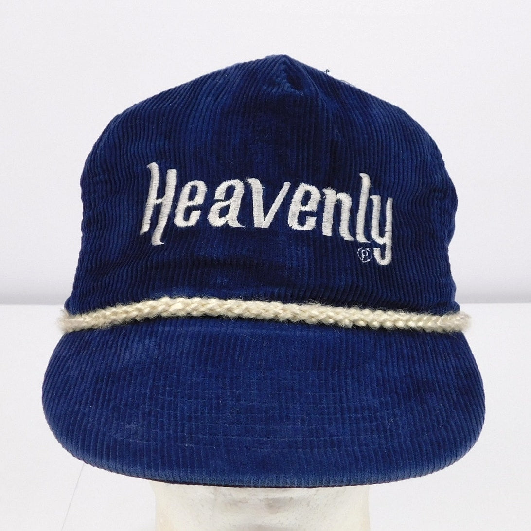 80s Heavenly Ski Resort Corduroy Snapback Hat - Adjustable