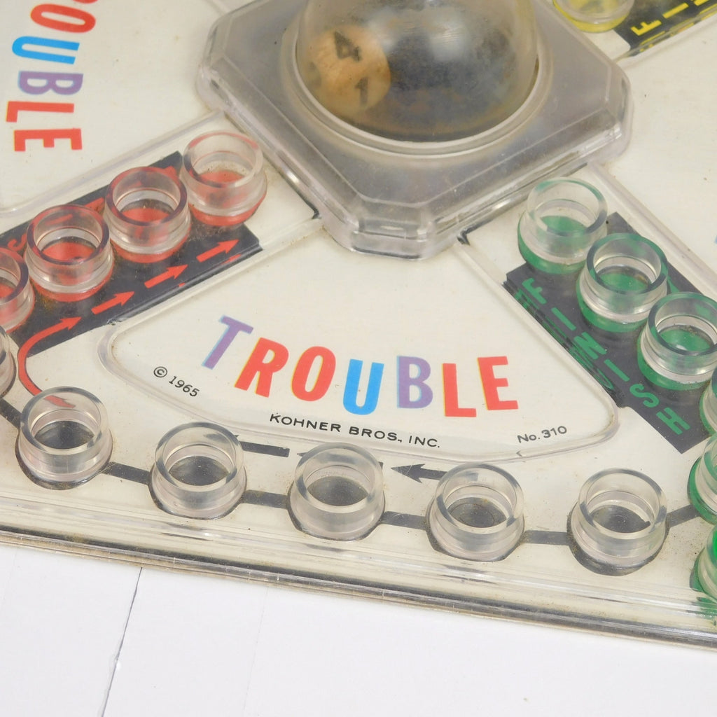 Vintage 1965 Kohner Trouble Pop-O-Matic Board Game Complete In Box No. 310