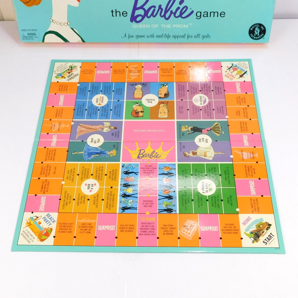 2006 Barbie Queen of the Prom Board Game Complete Mattel Reissue CIB
