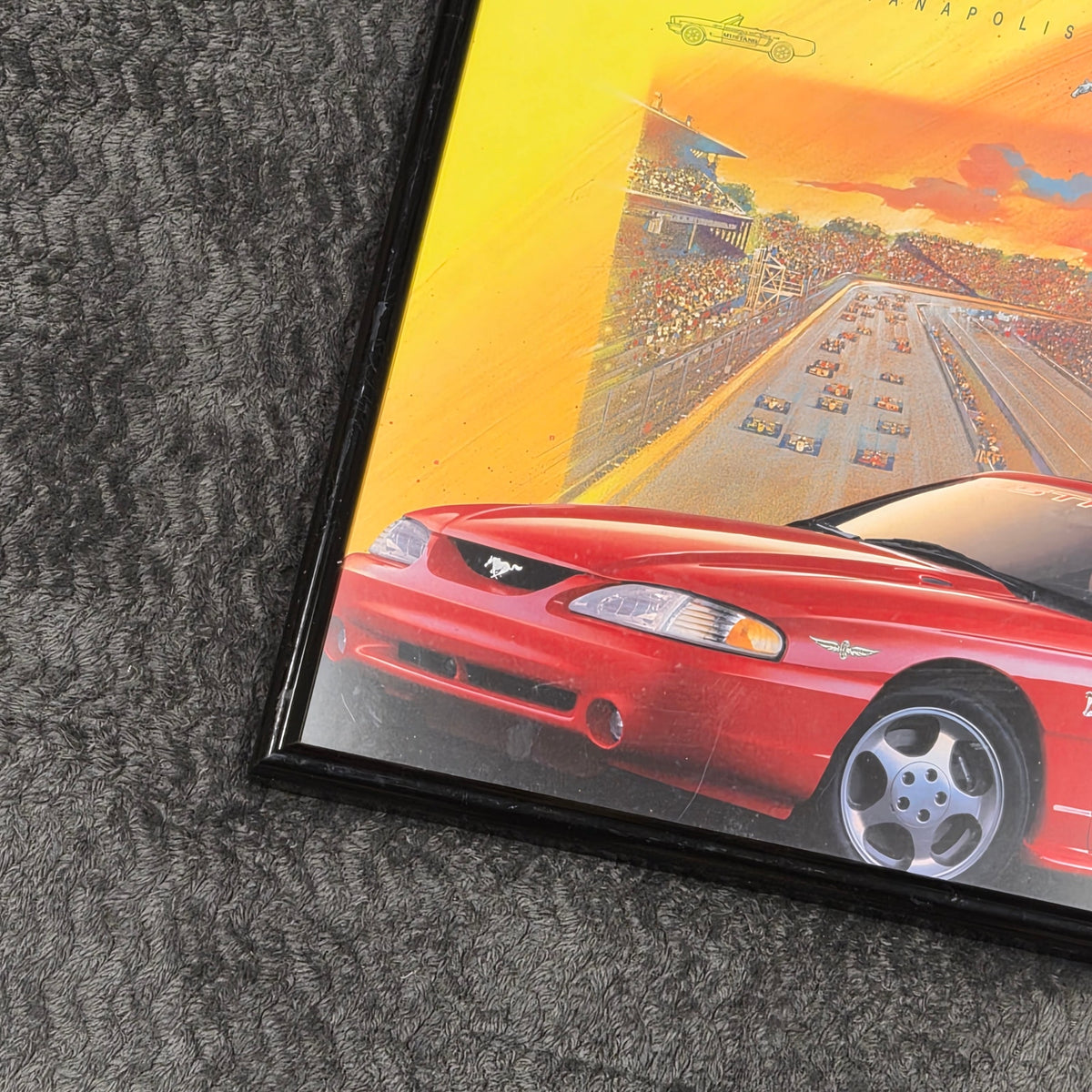 1994 Ford Mustang Cobra Indianapolis 500 Pace Car Promo Poster Framed 23x18