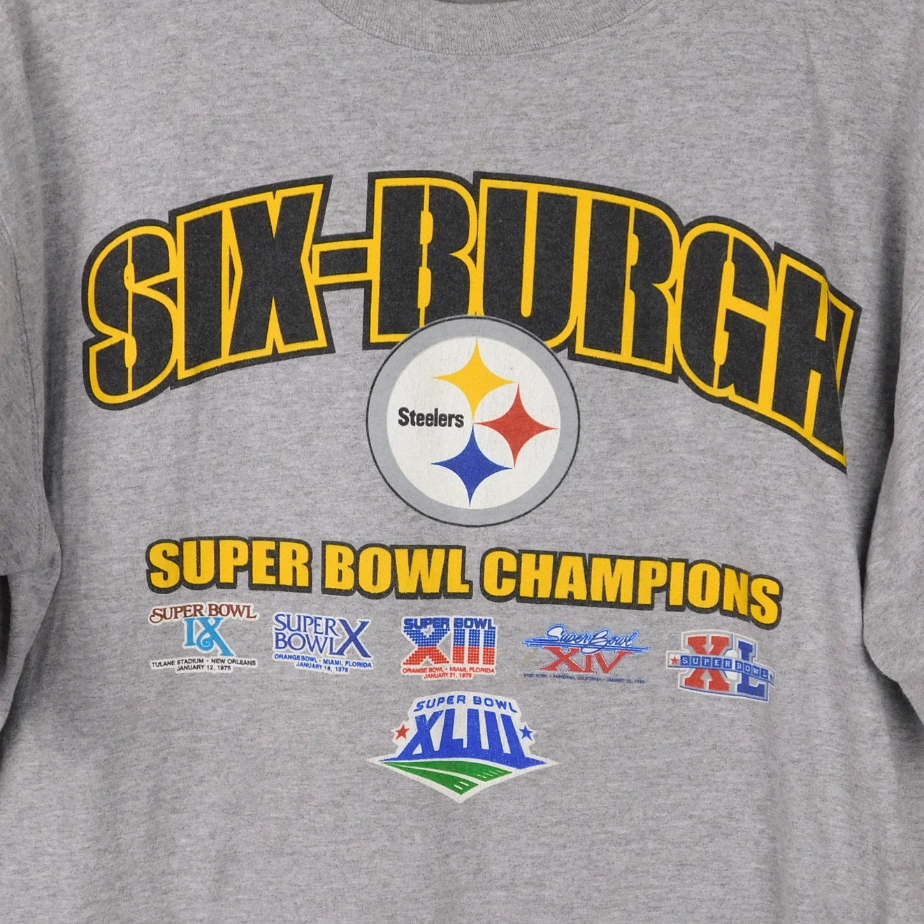 Pittsburgh Steelers "Six-Burgh" Super Bowl 43 Champions Tee - Size XL