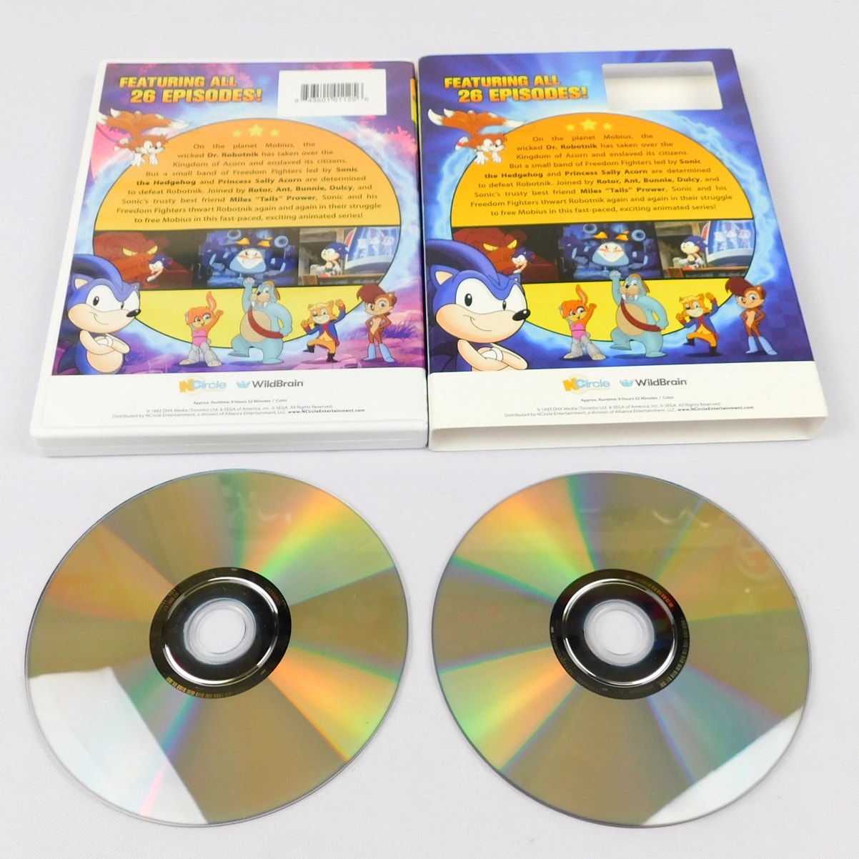 Sonic The Hedgehog The Complete Series DVD 2 Discs Tested 2023 Release 26 Eps