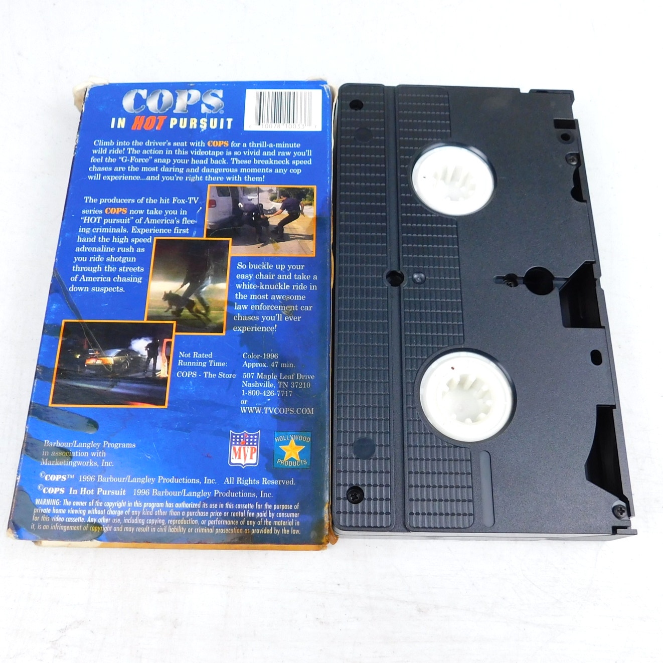 Cops In Hot Pursuit VHS Tested 1996 Barbour Langley High Speed Action