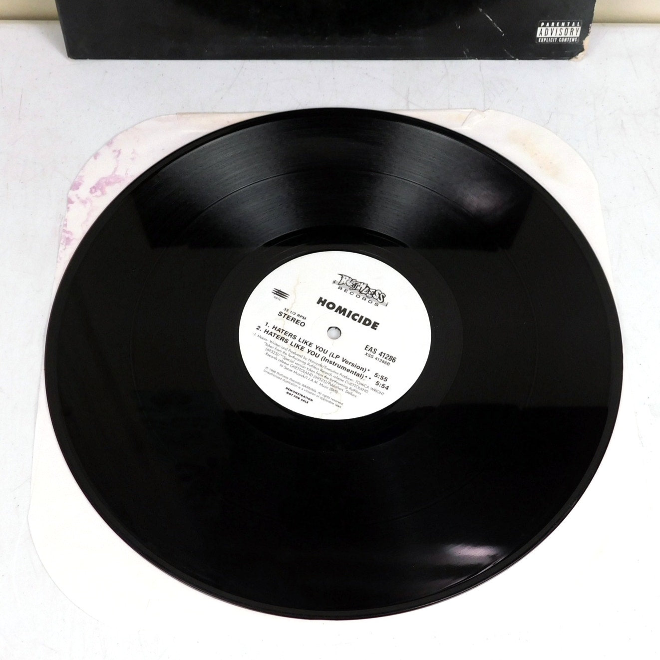 Homicide Neva Say Promo Vinyl LP Single 1998 Ruthless Records EAS 41286