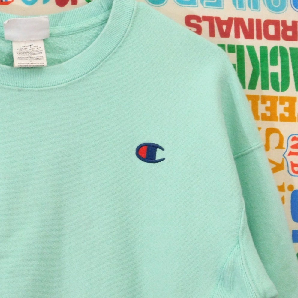 Champion Reverse Weave Sweatshirt Mint Green Size S Pullover Crewneck