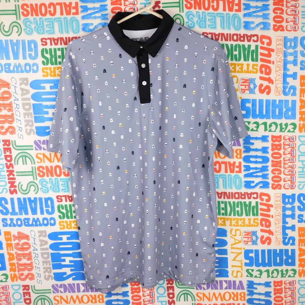 RSVLTS Star Wars Helmet Print Golf Polo Shirt - Size M
